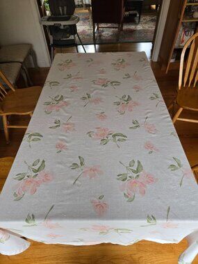 Kate Spade Pink Rose Tablecloth